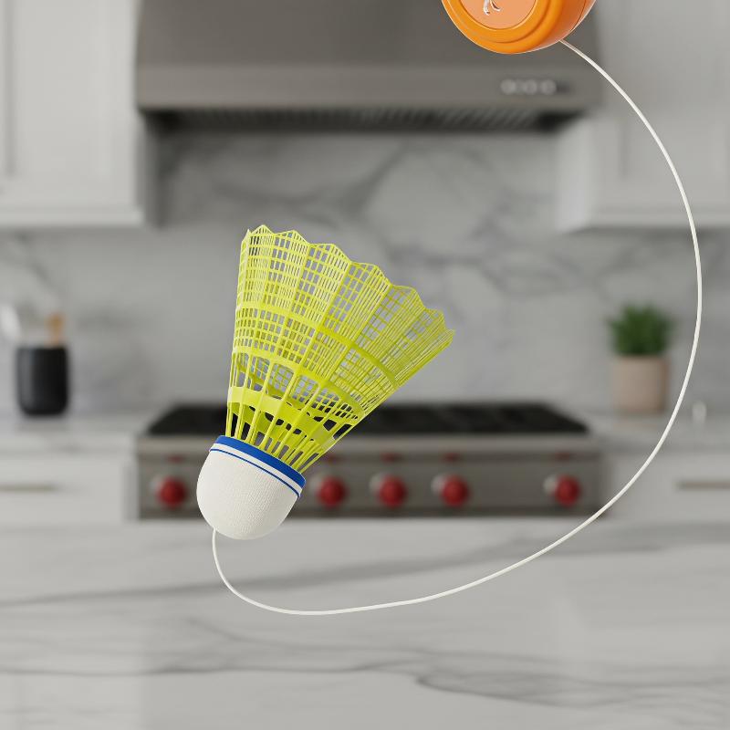 Badminton Single - Automatischer Einziehbarer Badminton-Solo-Trainer Rückprall-Übungswerkzeug Tragbar für
