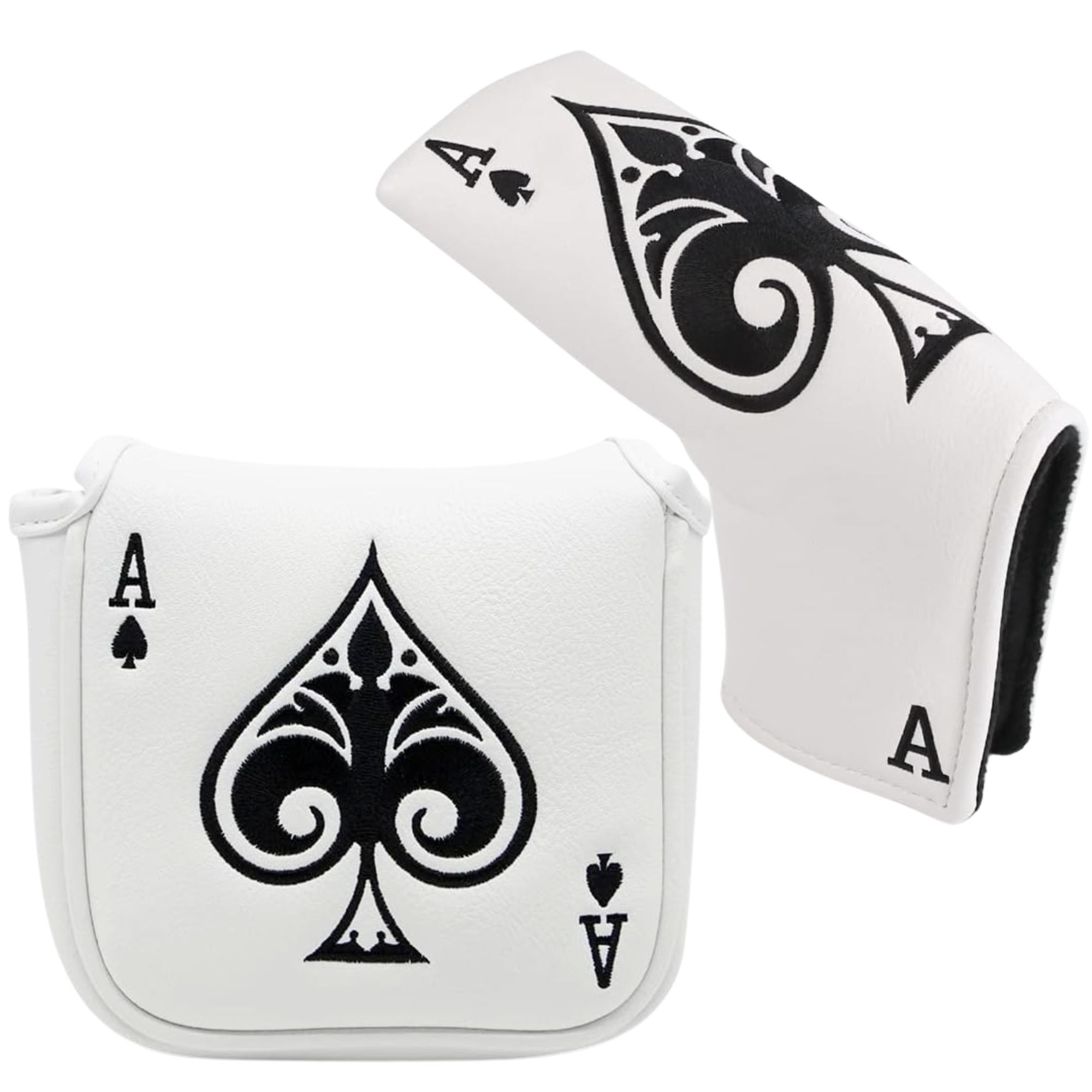 Badminton Club - Lustige Golf-Putter-Abdeckung im Poker-Ass-Stil, Golfschläger-Kopfabdeckung, Golf-Mallet-