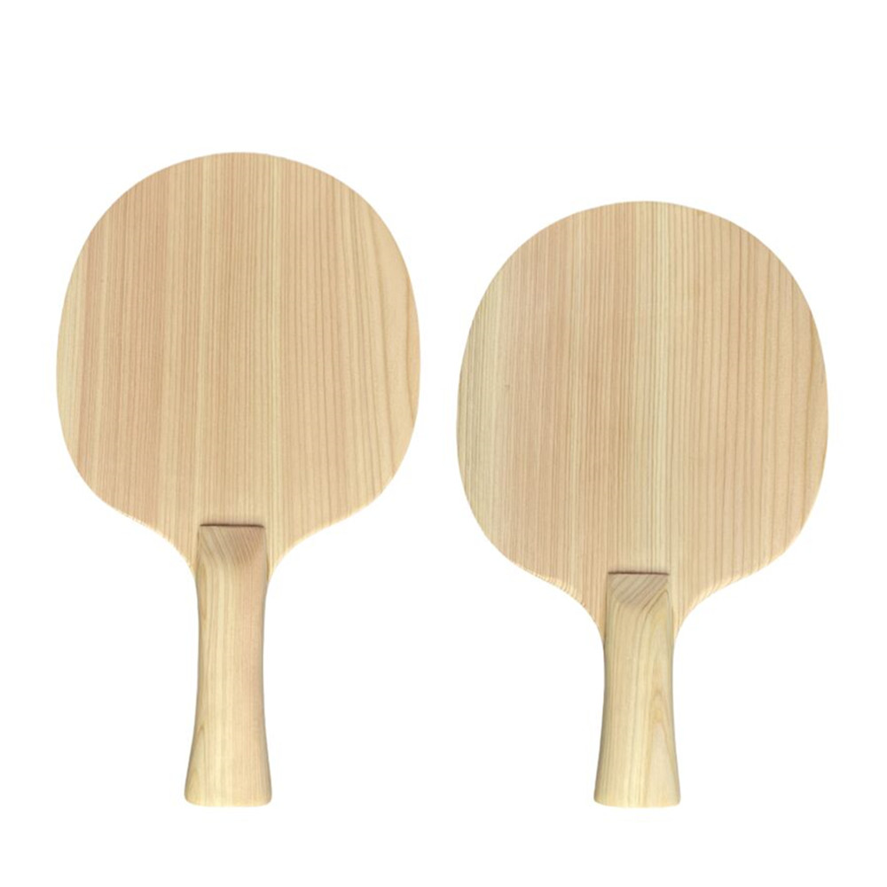 Badminton Single - Einlagiges Hinoki-Massivholz Tischtennisschläger-Holz 8mm Ping-Pong-Schläger FL