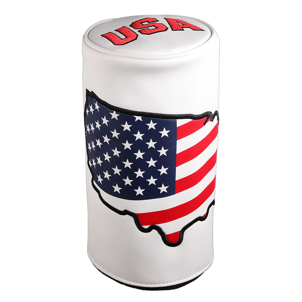 Badminton Club - USA-Flagge PU-Leder Golfschläger-Kopfbedeckung Barrel Driver Cover