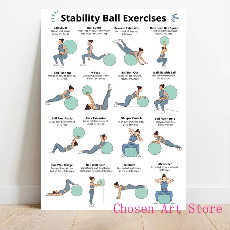 Fitness-Übungsplan, Poster, Dr – Badminton Poster Bewertung und Preis