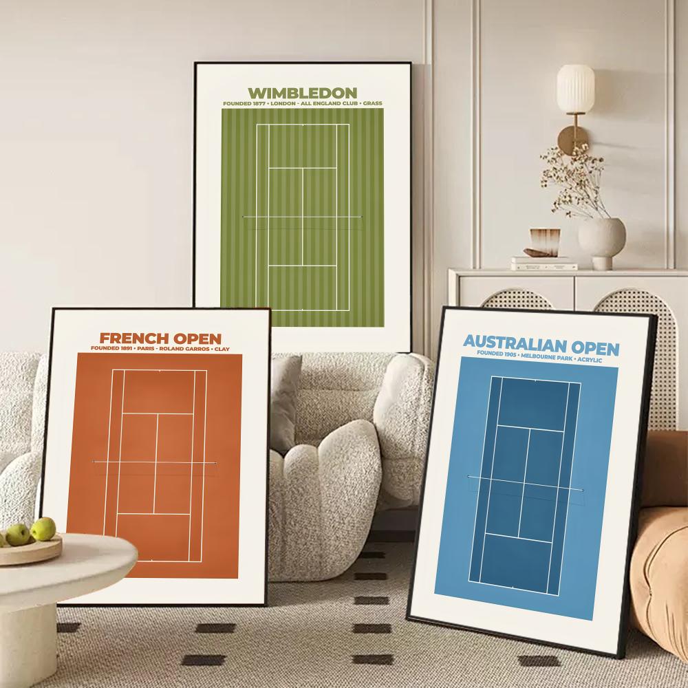 Rahmenloses Grand Slam Tennis  – Badminton Poster Bewertung und Preis