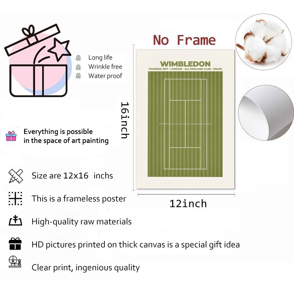 Rahmenloses Grand Slam Tennis  – Badminton Poster Bewertung und Preis