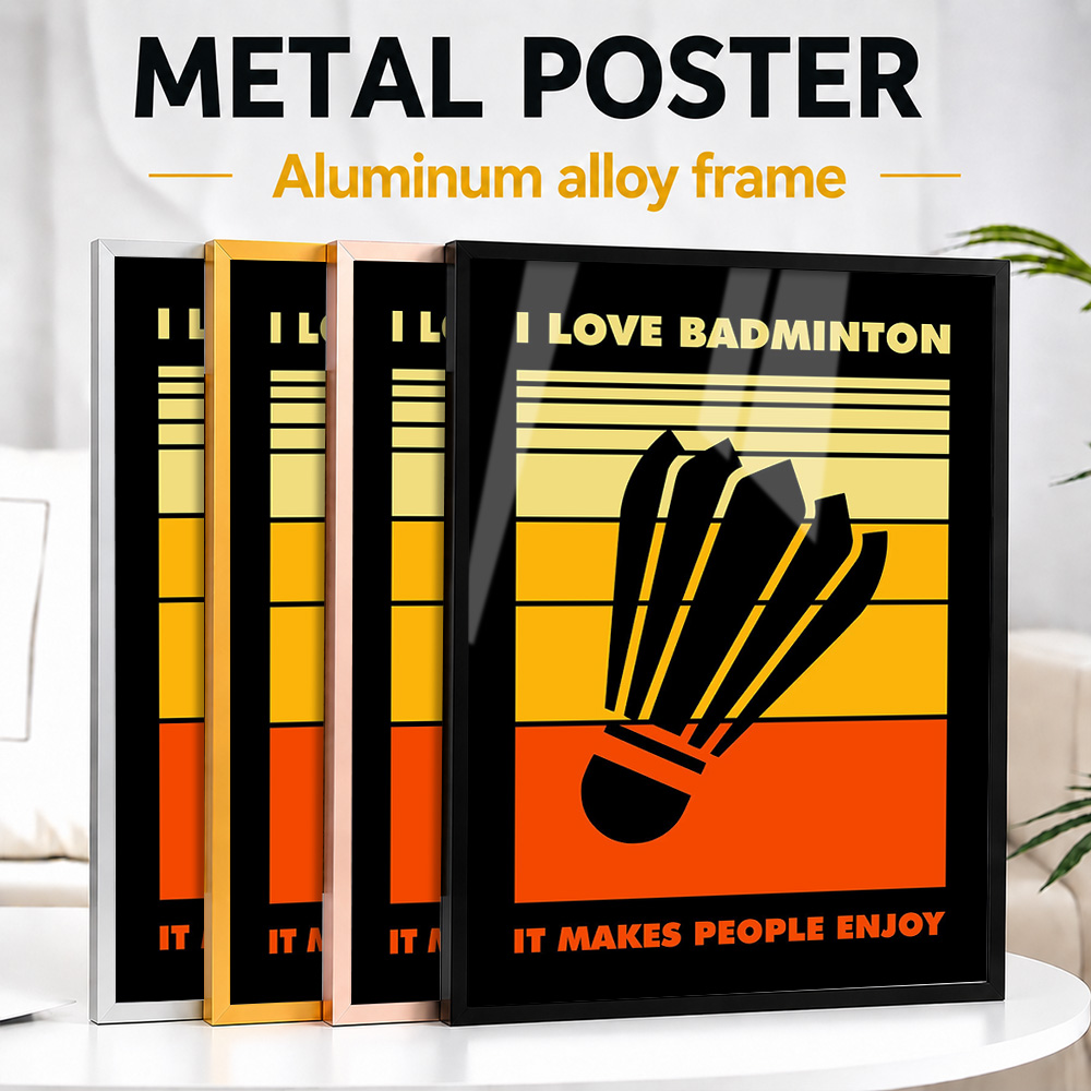 Badminton-Metallposter mit Alu – Badminton Poster Bewertung und Preis