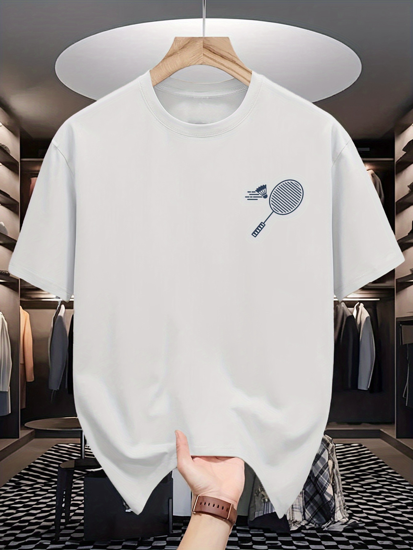 Herren-T-Shirt mit Rundhalsaus – Badminton Lovers Bewertung und Preis